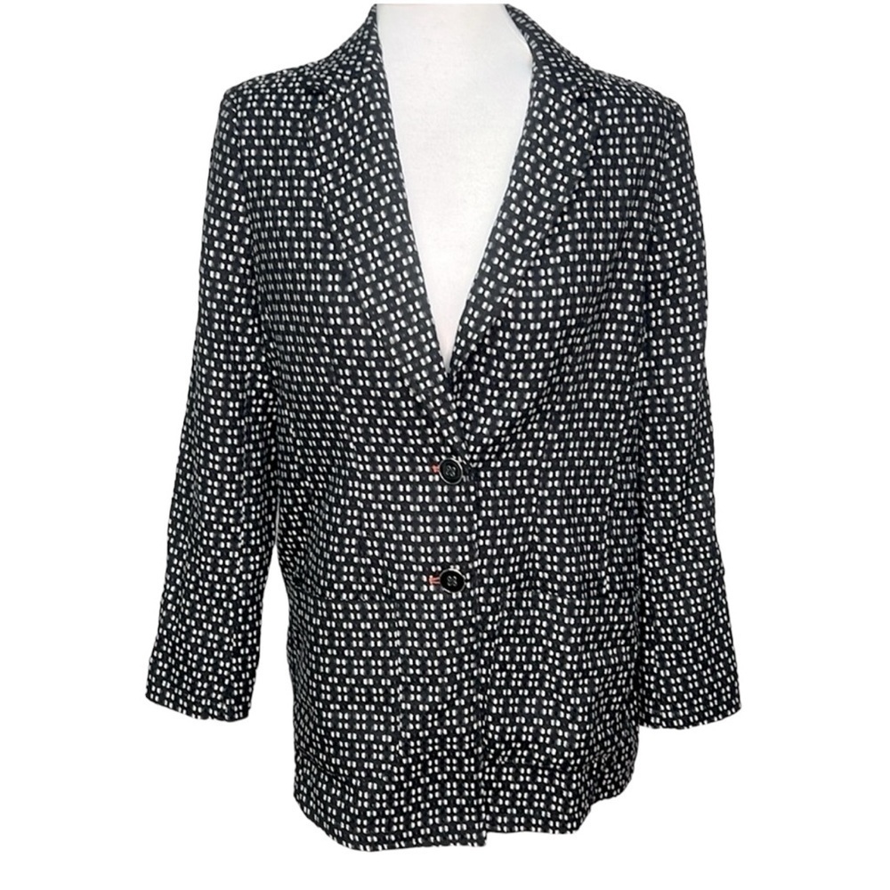 Anthropologie Printed Jacket Black White - Picture 2 of 9